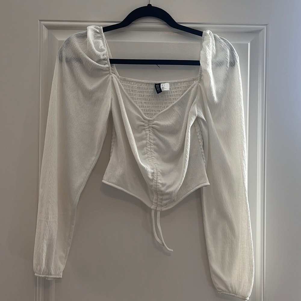 Crop White Top ADJUSTABLE